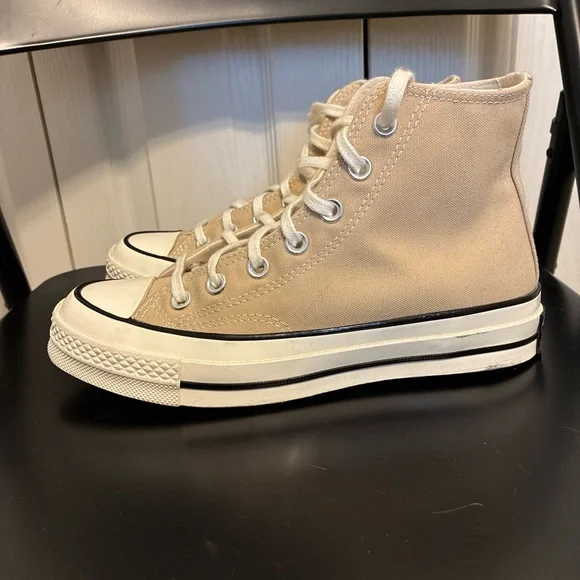 Unisex CONVERSE CHUCK 70 Canvas HIGH TOP Oat Milk Beige Women size 7/Men Size 5 - Picture 3 of 14